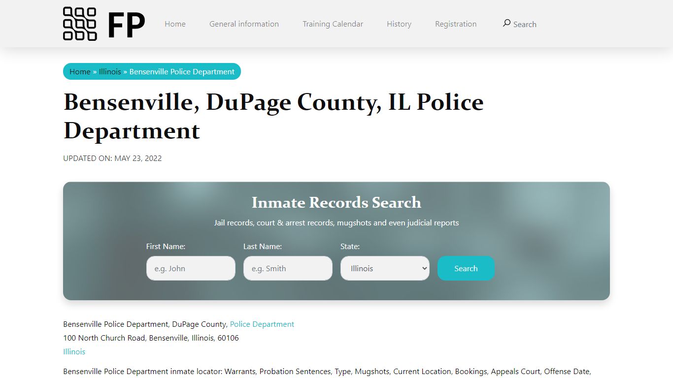 Bensenville, IL Police - City Jail Inmates, Arrests